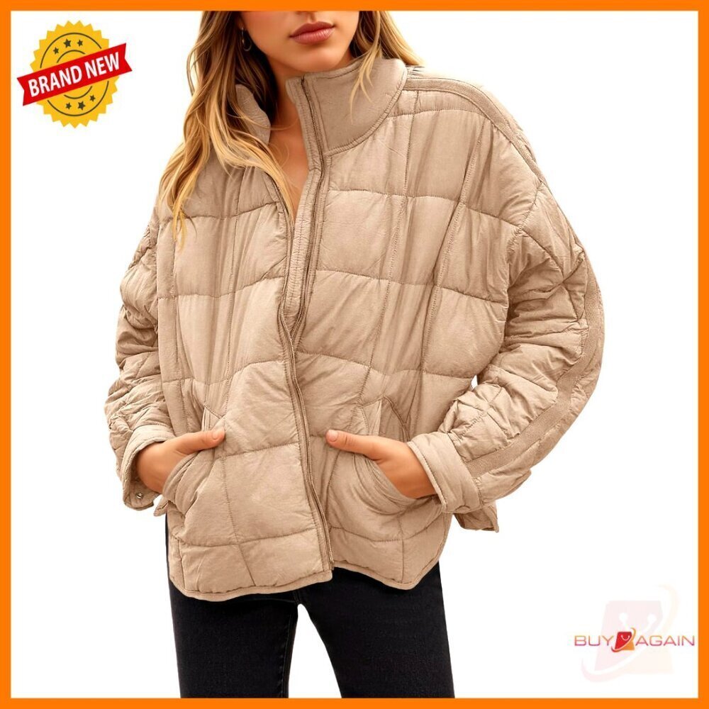 Oversized Lightweight Puffer Jacket Packable Foldable Windproof Waterproof